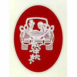 Just Married Giupure Lace Motif